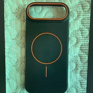Apple Black Case with Orange Highlights